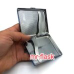 جعبه سیگار استیل آبی طرح مربع