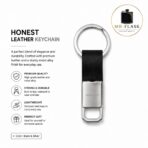 جاسوئیچی چرم برند HONEST سیلور