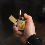 فندک گازی طرح ببر طلایی