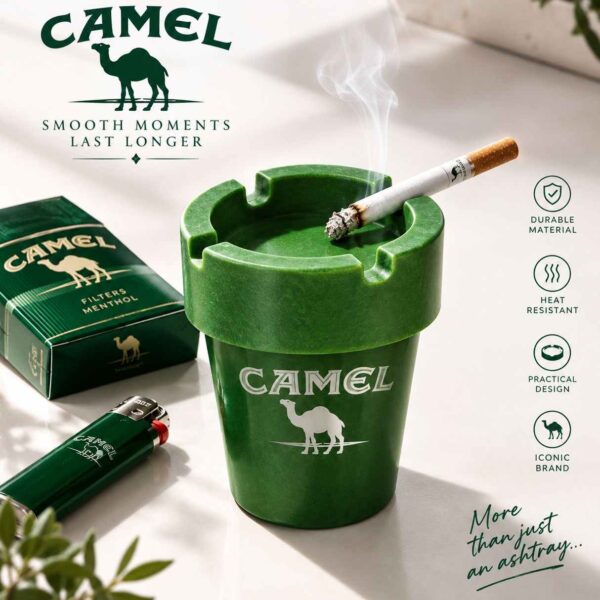 زیرسیگاری طرح Camel سبز